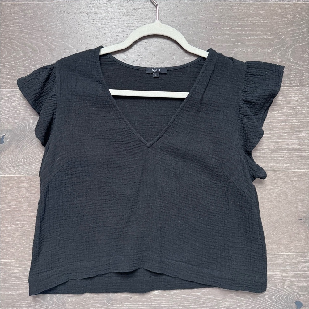 Rails Miley Black Gauze Top